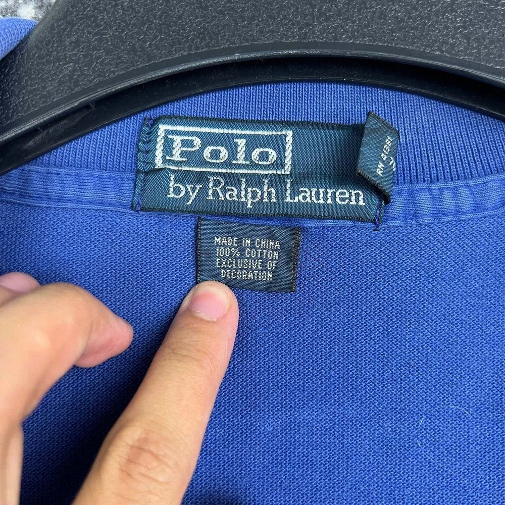Vintage Polo Ralph Lauren Polo Shirt Men 2XLT Tall Short Sleeve Collared Cotton